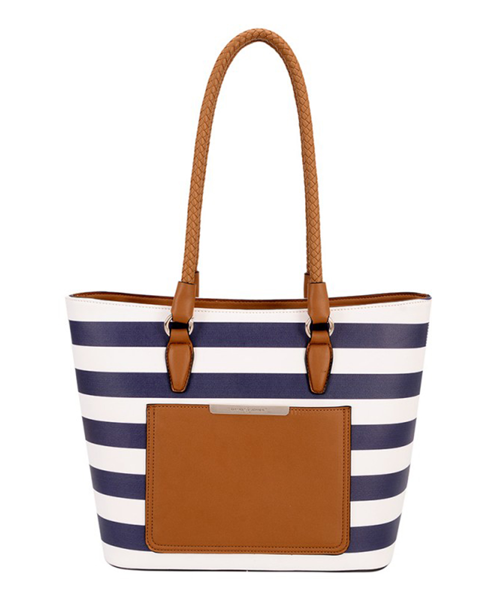 David Jones Zipper Leather Handbag